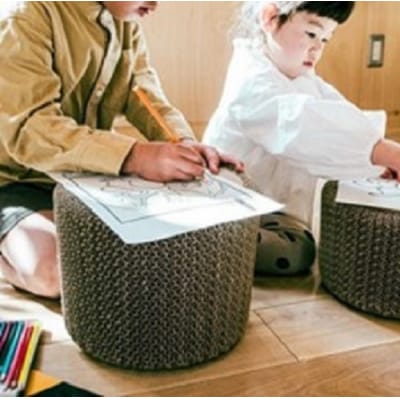 完成品「Corncob Stool」