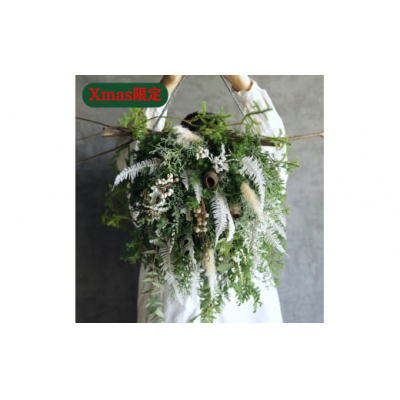 Xmas限定　お花のクリスマスオブジェ(壁掛け)