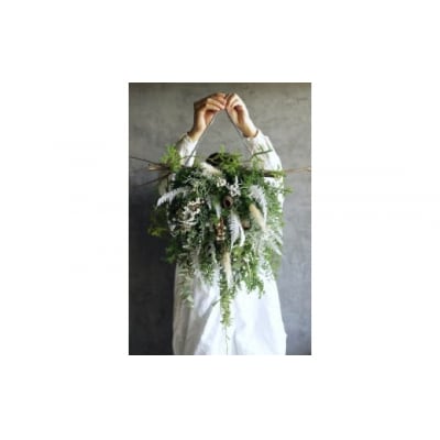 Xmas限定　お花のクリスマスオブジェ(壁掛け)