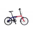 BAGGIO　防災対応20型6スピードノンパンク折りたたみ自転車　色:レッド/ブルー　サイクリング