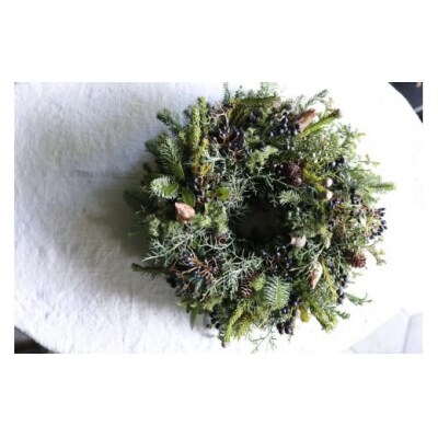 Xmas限定　クリスマスリース Φ40　花　インテリア　クリスマス　リース　ドライフラワー　おしゃれ
