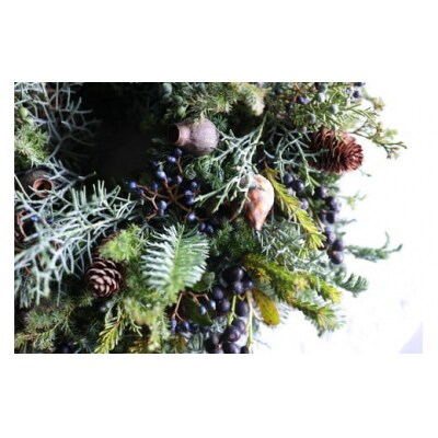 Xmas限定　クリスマスリース Φ40　花　インテリア　クリスマス　リース　ドライフラワー　おしゃれ