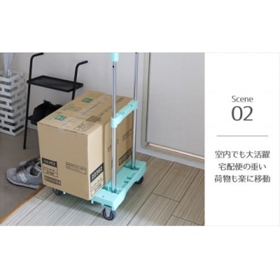 ハンドルが伸縮する台車「フルーリーCarry」　カラー:ラベンダー(パープル)