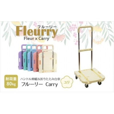 ハンドルが伸縮する台車「フルーリーCarry」　カラー:ユリ(イエロー)