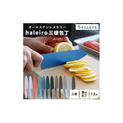 【パールラベンダー】オールステンレスのカラー包丁「haleiro(ハレイロ)」サントク