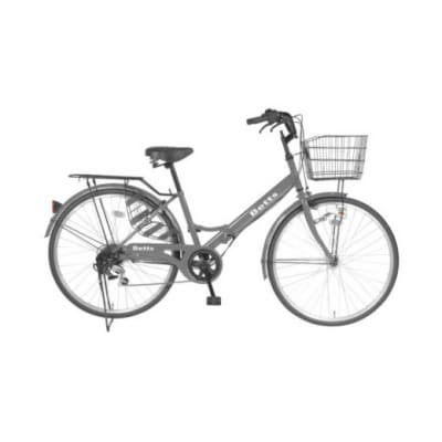 【グレー】Betts　防災対応26型折りたたみシティーバイクFD266-TC