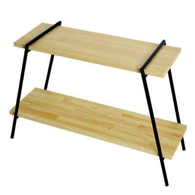 アイアンレッグラック(2段)　色:ナチュラル(NA)　ILR2-NA