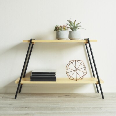 アイアンレッグラック(2段)　色:ナチュラル(NA)　ILR2-NA