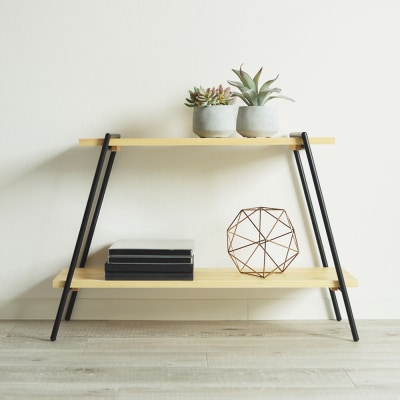 アイアンレッグラック(2段)　色:ナチュラル(NA)　ILR2-NA