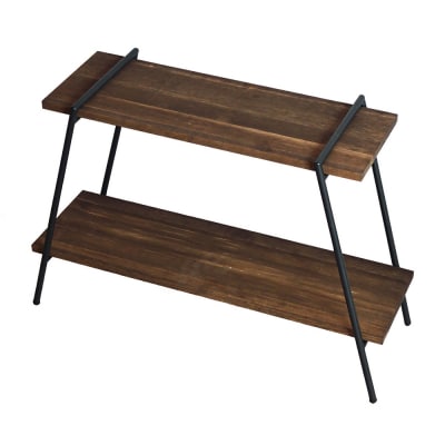 アイアンレッグラック(2段)　色:ダークブラウン(DB)　ILR2-DB