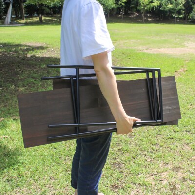 アイアンレッグラック(2段)　色:ダークブラウン(DB)　ILR2-DB