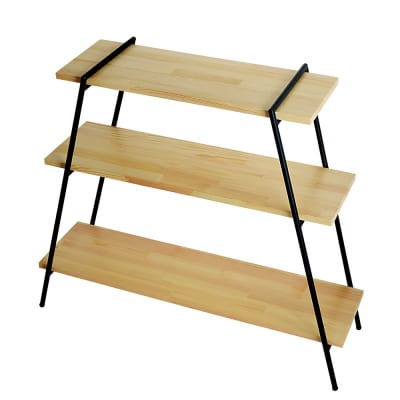 アイアンレッグラック(3段)　色:ナチュラル(NA)　ILR3-NA