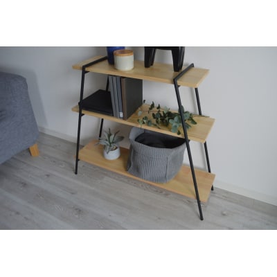 アイアンレッグラック(3段)　色:ナチュラル(NA)　ILR3-NA