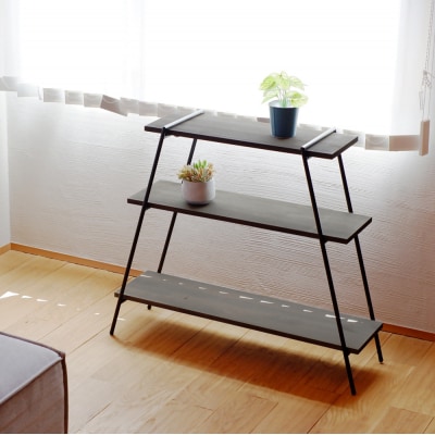 アイアンレッグラック(3段)　色:ダークブラウン(DB)　ILR3-DB