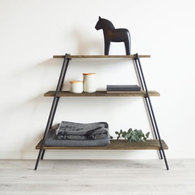 アイアンレッグラック(3段)　色:ダークブラウン(DB)　ILR3-DB