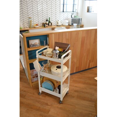 ストレージワゴンLarge　色:ホワイト(WH)　SWL-WH