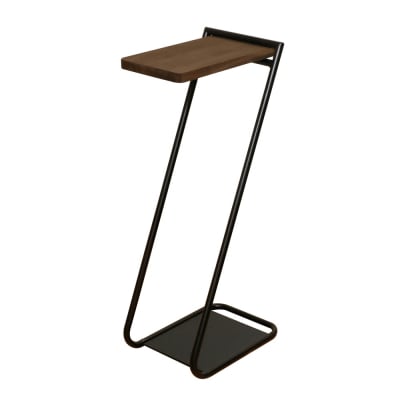 アイアンレッグサイドテーブルHigh　色:ダークブラウン(DB)　ILST-H-DB