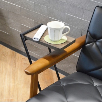 アイアンレッグサイドテーブルHigh　色:ダークブラウン(DB)　ILST-H-DB