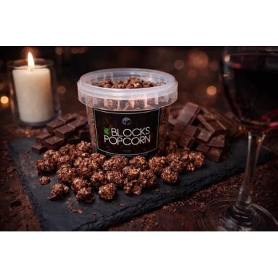 ポップコーン専門店 大量にお届け ノンオイルのエアポップ Mサイズ180個　味:チョコレート