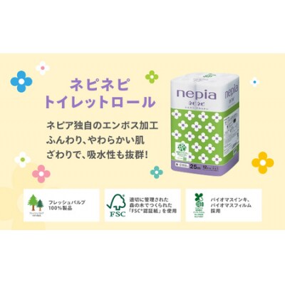 【定期便】3回発送 (2か月おきに) ネピアネピネピトイレットロール12ロールダブル×6パック