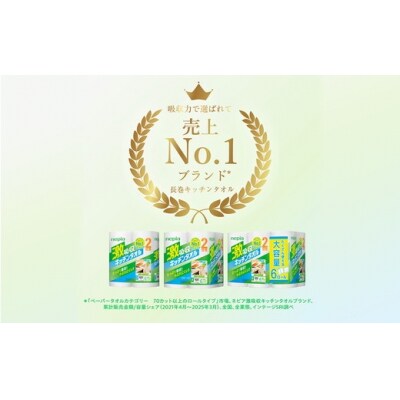 【定期便】3回発送 (2か月おきに) ネピア激吸収キッチンタオル4ロール100カット×12パック