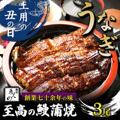 2026年 土用の丑【うなぎ】創業七十余年の味 至高の鰻蒲焼3尾