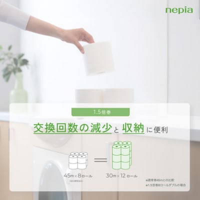 ネピアティシュ180組 5箱 3パック/ネピアトイレットロール1.5倍巻8ロール ダブル 2パック