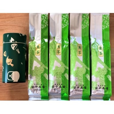 普段使いに「煎茶」200g×4本・茶缶付き (H047102)