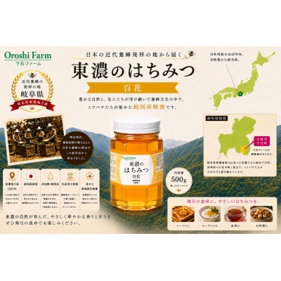 東濃のはちみつ　百花　500g