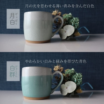 【美濃焼】 bi-color マグカップ 4色セット (白群・淡萌黄・月白・木蘭) 【山二製陶所】