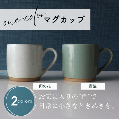 【美濃焼】one-color マグカップ 2色セット (卯の花・青磁)【山二製陶所】
