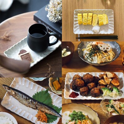 【美濃焼】 しのぎ 焼物皿 4枚セット　【見谷陶器】