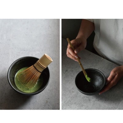 【美濃焼】SALIU 茶流×正庵窯 京型抹茶碗 黒流し【株式会社ロロ】