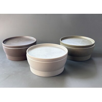 030　StackStock マット　プレートL・ボウルL 3色セット