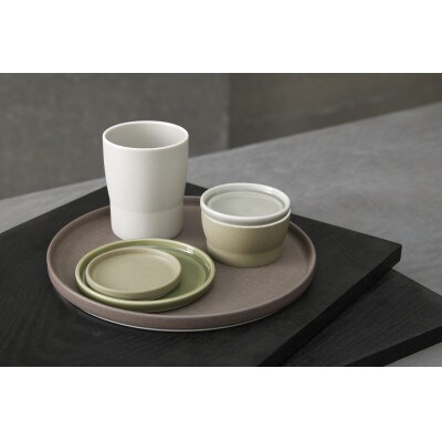 032　StackStock マット　カップ/プレートS Matcha×Sesame4Pセット