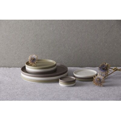 035　StackStock マット　プレートM/L Matcha×Sesame4Pセット