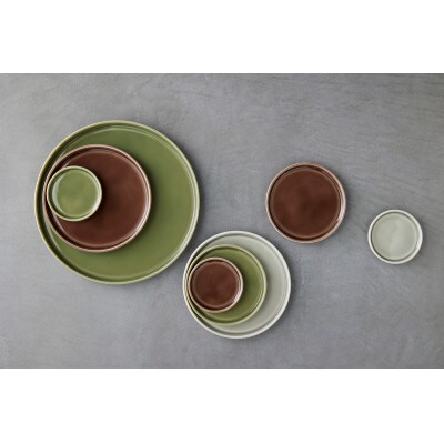 057　StackStockグロス　22cmプレートペアセット　 Matcha×Azuki