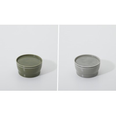 062　StackStock グロス　プレートM・ボウルM Matcha×Sesame4Pセット