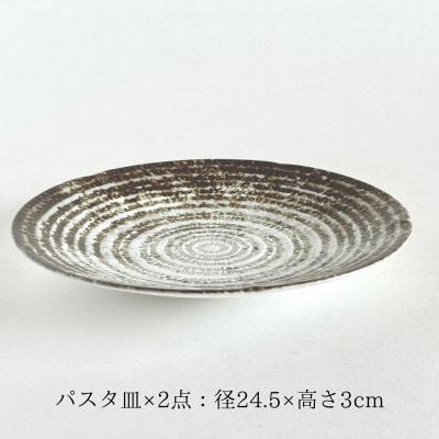 【美濃焼】世界のありがとうに包まれたパスタ皿2点セット【山正各務陶器】おしゃれ(513907)
