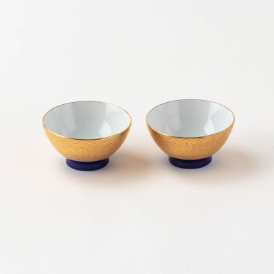 【美濃焼】金の茶碗ペア【陶土う庵】(6517-0156)