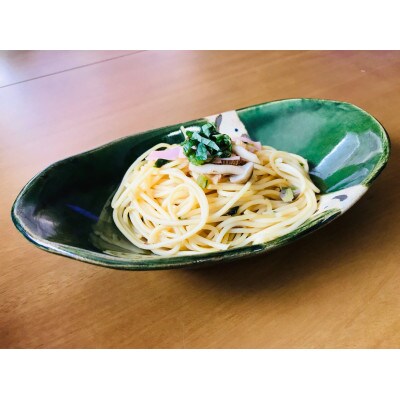 【美濃焼】織部手作り楕円大鉢揃え2個セット