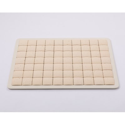 美濃焼珪藻土タイルバスマット　白　Lサイズ