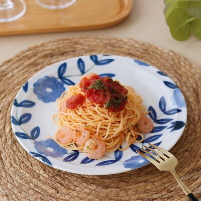【美濃焼】Oriental Flower ペアディナープレート中皿 レトロな和食器