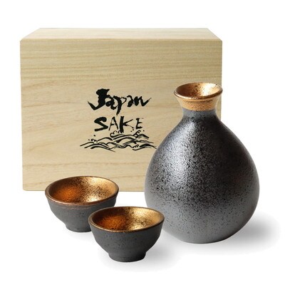 【美濃焼】ジャパンゴールド SAKE 徳利・盃セット