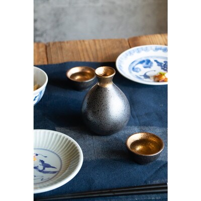 【美濃焼】ジャパンゴールド SAKE 徳利・盃セット