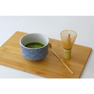 【美濃焼】 茶楽 青海波 抹茶碗 青波木箱入