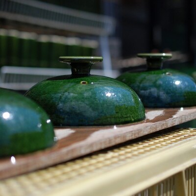 【美濃焼】かまどご飯釜 土鍋1～4合炊き 織部(ハネ防止フタ・鍋敷付)【クリヤマ】