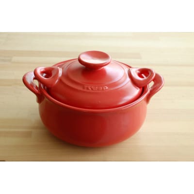 【美濃焼】セラキッチン両手鍋21cm(レッド)【クリヤマ】