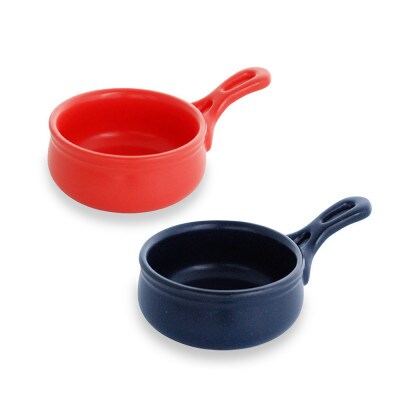 【美濃焼】セラキッチン片手鍋13cm2個セット(ネイビー&レッド)【クリヤマ】
