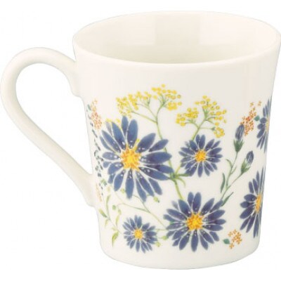 【美濃焼】【日比谷花壇】花言葉ペアマグセット(孔雀草・コスモス)HBK13/14-13【山加商店】